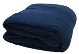 100% Cotton Jersey Knit Comforter - Twin Size - Navy