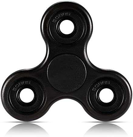 TOMOMO Tri-Spinner Fidget Toy With Premium Hybrid Ceramic Bearing (Black-black)