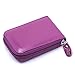Genuine Leather Accordion Wallet for Men and Women Credit Card Holder Wallet for Travel and Work for Business Cards and Driver License RFID Blocking Wallet for Bank Card and Cash Small Purple