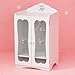 Olivia's Little World - Princess Classic Wooden Closet with 3 Hangers (White) | Wooden 18 inch Doll Furniture