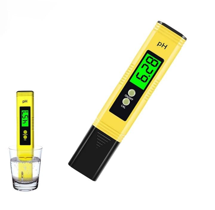 Digital PH Meter, PH Tester Digital 0.01pH High Accuracy 0-14 PH Measurement Range Portable Water Quality Testing PH Meter with LCD Display for Household Drinking Water, Pool, Hydroponics, Aquarium