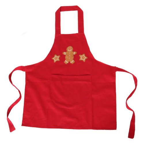 Red Gingerbread Boy Cooking Apron