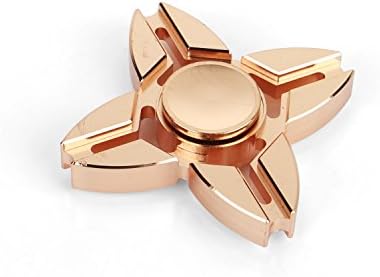 Fidget Spinner High Speed Stainless Steel Anxiety Relief Toys [3D Figit] Tri-Spinner EDC Focus Toy for Kids &amp; Adults - Best Stress Reducer Relieves ADHD Anxiety Boredom Ceramic Cube Bearing gold