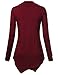 Tunic Tops, Laksmi Women's Long Sleeve Easy Fit Asymmetrical Hem Pullover Sweatshirt Wine XX-Large