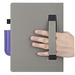 KuRoKo Book Folio Case Cover with Hand Strap and