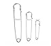6PCS Super Safety Pins Bent Needle DIY Breastpin Shawl/Sweater Buckle for Blankets Crafts Knitted Fabric Skirts (3Inch(75MM))(Color Random)