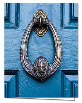 72 Note Cards - Door Knockers - 6 Designs - Blank Cards - Off-White Ivory Envelopes Included