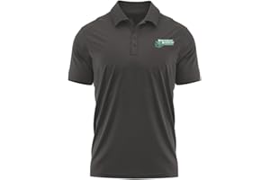 CAMPUS LAB Official NCAA Collegiate Men's Polo Sport Short Sleeve Shirt Left Chest Logo Charcoal Collection