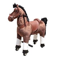 Mechanical Riding Horse Toy Simulated Horse Riding on Toy Ride-on Cycle Toys :More Comfortable Riding with Gallop Motion for Kids 3-6 Years