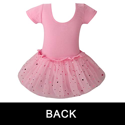 Jane Shine Girls Skirted Leotard, Glitter Dance Tutu Skirted Dress, Short Sleeve Ballet Dancewear for Babies & Girls