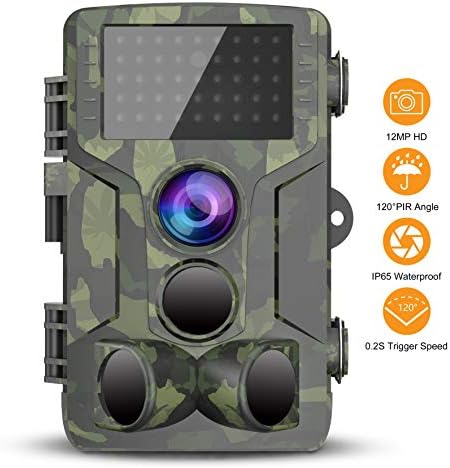 FHDCAM Trail Game Camera, 1080P HD Scouting Cam, 120° Wide Angle PIR Sensor Motion Activated Night Vision, Waterproof Game Camera for Wildlife Hunting and Home Video Surveillance [2019 Latest]