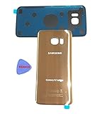 (md0410) Galaxy S7 EDGE GOLD Rear Back Glass Lens Battery Door Housing Cover + Adhesive Replacement For G935 G935F G935A G935V G935P G935T with adhesive and opening tool