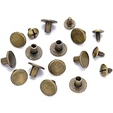 100 Sets Round Flat Head Chicago Screws Buttons