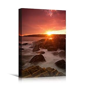 signwin Canvas Wall Art Mountain Sunset III Coastal...