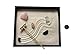 Healing Crystal Zen Garden with White Sand and Bamboo Rake