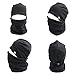 TRIWONDER Balaclava Hood Hat Thermal Fleece Face Mask Neck Warmer Full Face Cover Cap Winter Ski Mask (Black - New Version)