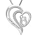 Mother's Day Gifts, I Love You Mom Heart Pendant Necklace for Mothers Birthday Gifts from Daughter Son, Jewelry for women, Gifts for mom, Grandma, Thanksgiving, Christmas, Anniversary Day Gifts