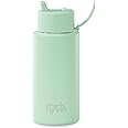 frank green - Ceramic Reusable Bottle - Stainless Steel Water Bottle With Straw, Insulated Water Bottle, Metal Water Bottle - Flip Straw Lid - 34oz - Mint Gelato