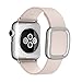 GEOTEL Apple Watch Band 38mm, Modern Buckle Genuine Leather Strap Smart Watch Band Replacement for Apple Watch Series 1 Series 2 iWatch (38mm-Large Size-Soft Pink)