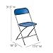 Flash Furniture Hercules Series Plastic Folding Chair - Blue - 650LB Weight Capacity Comfortable Event Chair - Lightweight Folding Chair