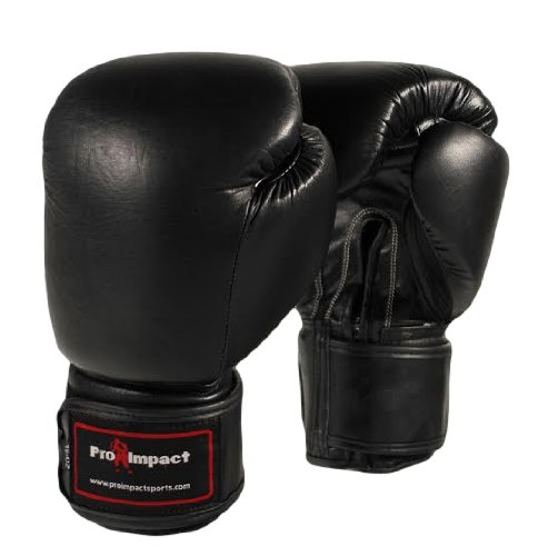 Cuero genuino guantes de boxeo negro  oz Pro impacto $ valor
