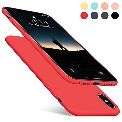 iPhone-X-Case-DTTO-Romance-Series-Liquid-Silicone-Gel-Rubber-Anti-Scratch-Shockproof-5-8-Inch-iPhone-Case-for-Apple-iPhone-X-with-Honeycomb-Grid-Pattern