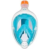 TRIBORD SUBEA EASYBREATH (2018 Version) Full FACE Anti - Fog Snorkel MASK with A Secure Lock and Free Replacement Ring & Optional GOPRO Camera Mount - for Adults OR Kids