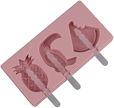 YJYdada Ice Cream Mold With Lid Popsicle Mold Watermelon Corn Cube Silicone (F)