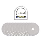 45mm Rotary Cutter and Trimmer Refill Blades for Fiskars by SOMOLUX, 10PCS Replace Blades for Quilting Scrapbooking Sewing Sharp and Durable ...