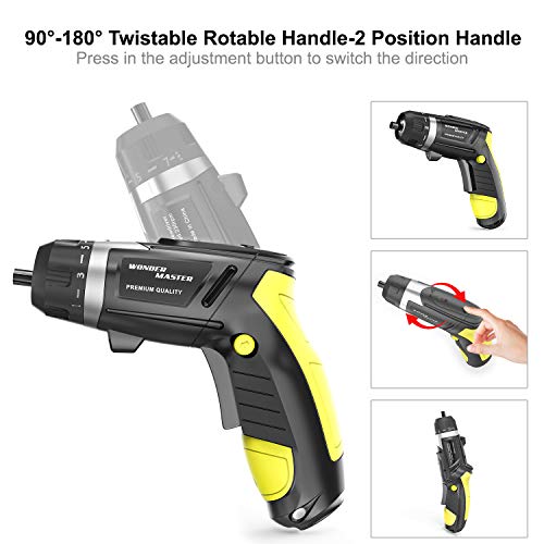 WONDER MASTER Cordless Screwdriver, 4.8V Electric Screwdriver