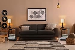 Nightstands Set of 2, End Table with Charging