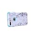 iPhone 7 Plus Case, iPhone 8 Plus Case, KAMII White Marble Stone Pattern Shockproof 2in1 Dual Layer TPU Bumper Hard PC Hybrid Defender Armor Case Cover for Apple iPhone 7 Plus /8 Plus (Blue)