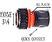 Aquapulse Garden Hose Quick Connector (Plastic, 3/4