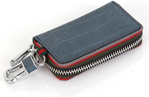 Men Kind Leather Door Car Smart Key Holder Case Ring Small Purse Keychain