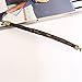 Ikevan 1PC New Men's Braided Leather Stainless Steel Cuff Bangle Bracelet Wristband