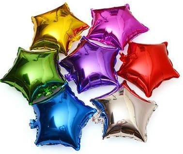 iBuy365 50pcs/lot Star Shape Metallic Color Foil Mylar 18" Balloon for Birthday Party Wedding Chrismas Festval Decoration