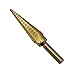 ABN 1/4in Drive Step Bit 1/8in to 1/2in (13 Steps) SAE Titanium Step Drill Bit High Speed Steel HSS Cone Drill Bit