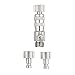 KKmoon Airbrush Accessories Air Brush Quick Release Plug Coupling Disconnect Coupler W/Adjustment Control Valve 3 Male 1/8in Adapters