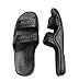 IMPERIAL SANDALS HAWAII Footwear Brown Black Gray Jesus Sandal Slipper for Women Men and Teen Classic Style (8, Black)