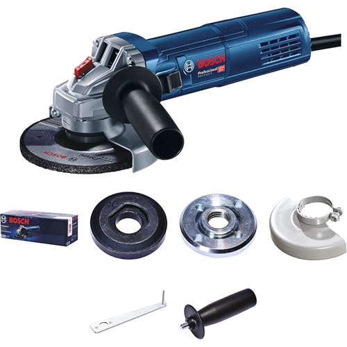 Bosch PRO Winkelschleifer GWS 9-125 S (Leistung 900 Watt, Leerlaufdrehzahl: 2800 – 11000 min-1, inkl. Aufnahmeflansch, Zweilochschlüssel, Spannmutter,