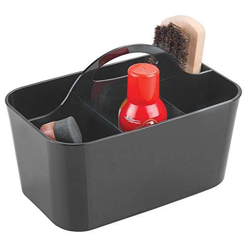 Mdesign shoe care products organizer tote for cleaner, polish, br…