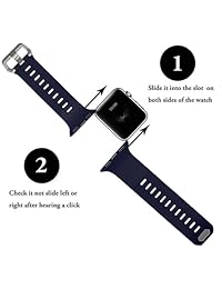 Langte correa para reloj Apple 42 mm 38 mm, correa de reloj Apple para reloj serie 3, serie 2, serie 1, deportivo, edición, S   M, M   L