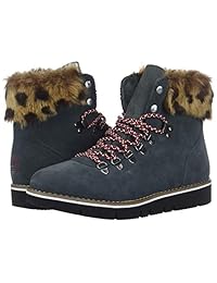 Skechers BOBS - Rocky para mujer Botas de senderismo de piel con espuma viscoelástica.