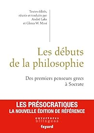 Book's Cover of Les débuts de la philosophie
