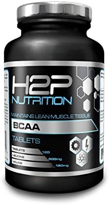 BCAAs by H2P Nutrition - Max Strength Tablets/Suitable for Both Men & Women / 120 Tablets per Container/High Dosage/Made in UK - 100% Money Back Guarantee