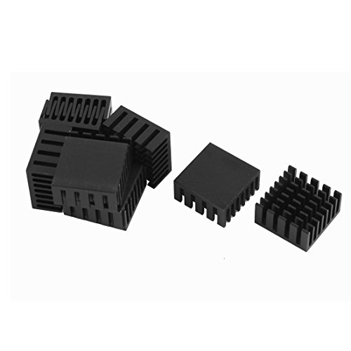 UPC 712662068631, uxcell 10 Pcs Black Aluminum Cooler Radiator Heat Sink Heatsink 20mm x 20mm x 10mm