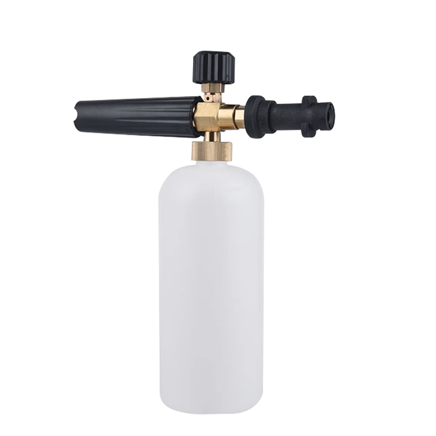 Aim Tools Snow Foam Lance Foam Cannon Adjustable 1L High Pressure Washer Soap Dispenser Bottle Nozzle Compatible with Karcher K2 K3 K4 K5 K6 K7 Pressure Washer Gun 171315