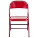 Flash Furniture 4 Pack HERCULES Series Triple Braced & Double Hinged Red Metal Folding Chair