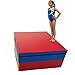 gymmatsdirect Folding Gymnastics Incline Mat Large Cheese Wedge Ramp Skill Shape Triangle Tumbling Mats for Kids Play Home Exercise Aerobics