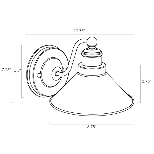 Revel Welton 8.5" Modern Industrial Wall Sconce, Brushed Nickel Finish - Thumbnail 5